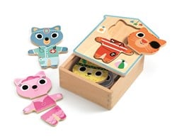 Djeco houten puzzel Dressup - mix *