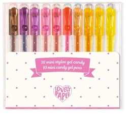 Djeco schrijven, tekenen 10 mini candy-coloured gel pens