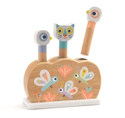 Djeco houten baby speelgoed BabyPopi pop-up dieren spel