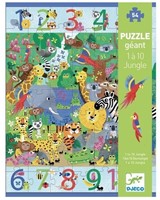 Djeco reuzenpuzzels 1 to 10 Jungle - 54 stukjes-3
