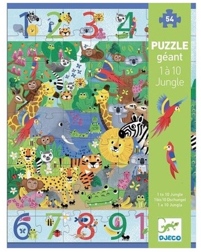 Djeco reuzenpuzzels 1 to 10 Jungle - 54 stukjes-3