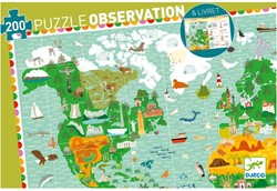 Djeco observatiepuzzels Around the world + booklet 