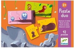 Djeco duo-trio puzzels Mom and Baby
