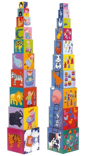 Djeco houten blokken  Funny blocks