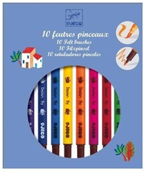 Djeco 10 feutres pinceaux - classique 
