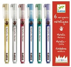 Djeco kleuren 6 Metallic Markers