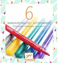 Djeco kleuren 6 Glitter Markers - Classic