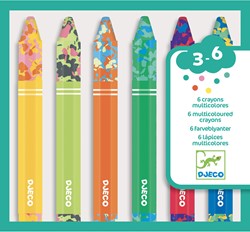Djeco 6 crayons multicolores
