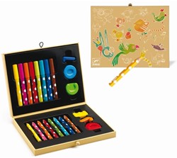 Mallette de dessin Djeco pour petits enfants (22 pièces)