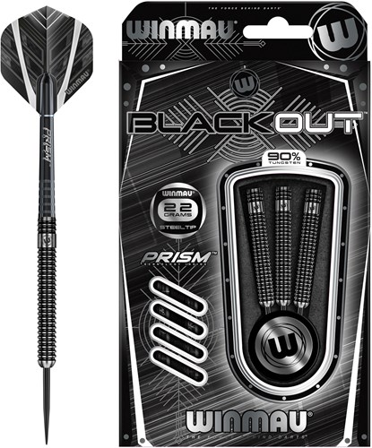 Winmau steeltip dartpijlen Blackout 24g tungsten professioneel