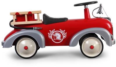 Baghera loopauto - Brandweerwagen retro ride-on speelgoedauto rood-3