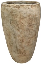 Vase pierre crème décoration moderne campagne 19x30cm fleurs séchées