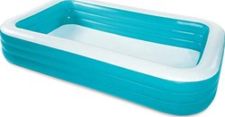 Summer Waves zwembad familie opblaasbaar 3-rings 305x183x56 cm blauw