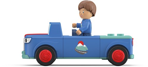 Toddys voiture jouet Mio Mounty avec figurine mobile et moteur à volant d'inertie