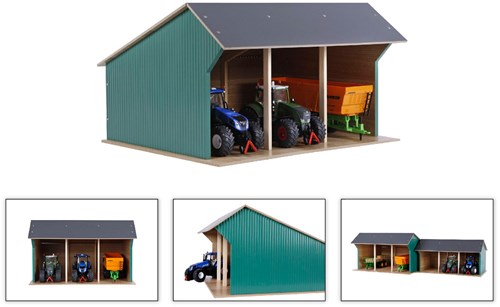 Kids Globe grange agricole jouet pour tracteurs 1:32 bois grande étable-2