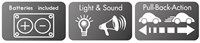 2-Play Politieauto Die-cast Pull Back met Licht en Geluid 11 cm-3
