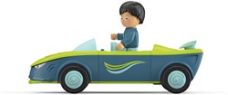 Toddys voiture jouet Dave Divey avec lumière et son - figurine mobile et moteur à volant d'inertie inclus