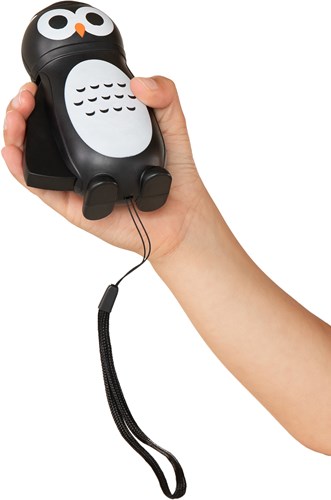 Lampe torche knijpkat chouette noire plastique jouet manuel-2