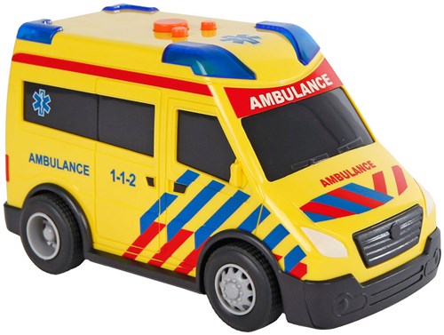 Voiture jouet ambulance citerne avec lumière et son 14cm plastique-2