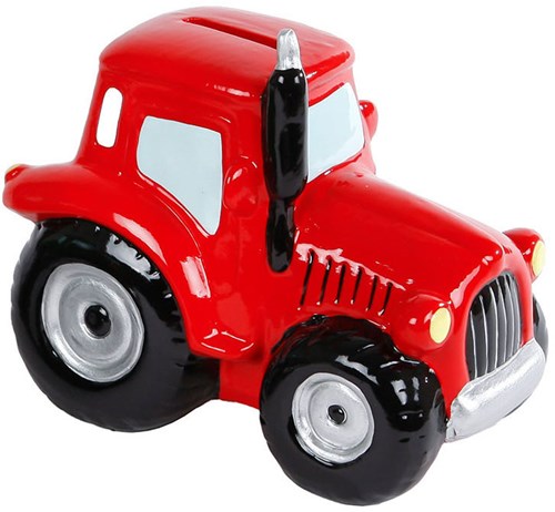 Kids GLOBE spaarpot tractor aardewerk multicolor - speelgoed