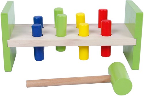 Houten hamerbank speelgoed - educatief houten speelgoed voor peuters-2