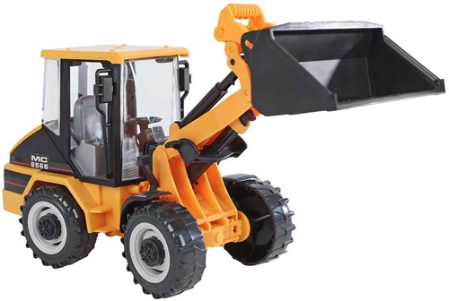 Mini shovel speelgoed wiellader 22cm kunststof multi kleuren-2