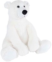 Knuffel pluche ijsbeer zittend 18cm - zachte knuffel speelgoed