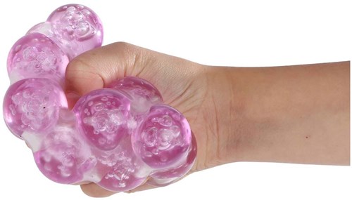 Balle anti-stress perles jouet coloré 9cm balle sensorielle crépitante-2