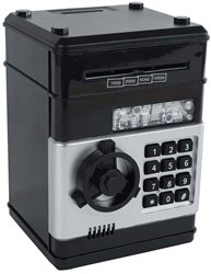 Van Manen coffre-fort jouet avec code secret noir 19,5cm