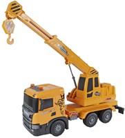 Camion grue Scania jouet friction orange lumière son enfants-3