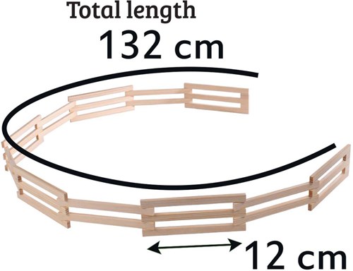Kids GLOBE clôture jouet en bois 1:32 - 132cm barrière de ferme-3