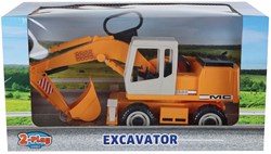 Jouet pelleteuse 2-Play échelle 1:24 27cm plastique jaune