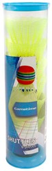 Volant de badminton nylon jaune tête en mousse 6 pièces jouet sportif