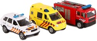 Die-Cast Giftset hulpdienstvoertuigen speelgoedauto's 3 stuks met licht en geluid-2