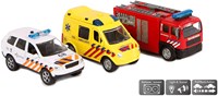 Die-Cast Giftset hulpdienstvoertuigen speelgoedauto's 3 stuks met licht en geluid-3
