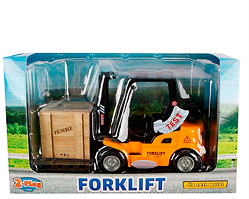 Chariot élévateur jouet die-cast avec lumière et son 14cm - chariot