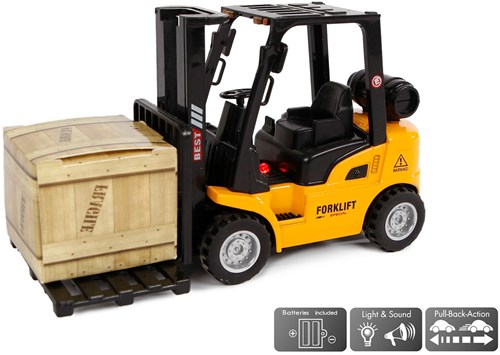 Chariot élévateur jouet die-cast avec lumière et son 14cm - chariot-3