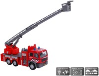 Camion de pompiers Die-Cast avec échelle, lumière et son 16cm-3