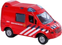 Brandweerauto die-cast pull-back speelgoedvoertuig 8 cm blauw-2