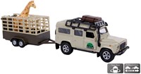 Voiture jouet Land Rover avec remorque girafe die cast 29cm Kids Globe-3