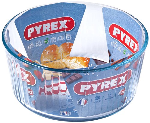 Pyrex moule à soufflé en verre 21 cm transparent plat à four