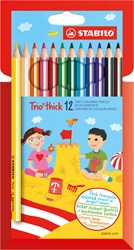 Stabilo kleurpotloden Trio Thick - driekantig en extra dik - 12 kleuren
