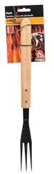 BBQ Fourchette barbecue luxe bois de chêne 41 cm inox - Accessoire BBQ