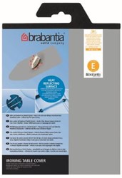 Brabantia strijkplankhoes E katoen 135x49 cm metallic grijs