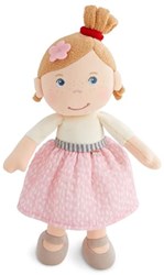 Haba knuffelpop Lara zachte pop 25 cm voor peuters en baby's