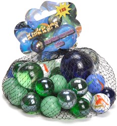 Knikkers glas speelgoed multicolor 1kg - grote set knikkers