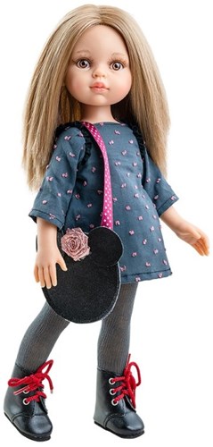 Paola Reina Modepop Amigas Carla pop roze strikjes 32cm speelgoed-2