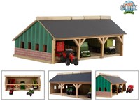 Kids GLOBE grange agricole jouet en bois 1:87 tracteurs-3