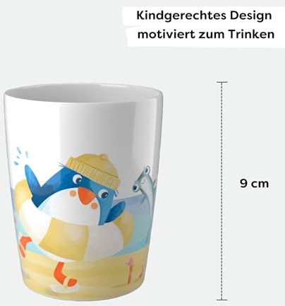 Haba gobelet enfant pingouin mélamine - coloré et adapté aux enfants-2