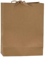 Geschenktas kraftpapier klein cadeauzakje bruin met handvatten